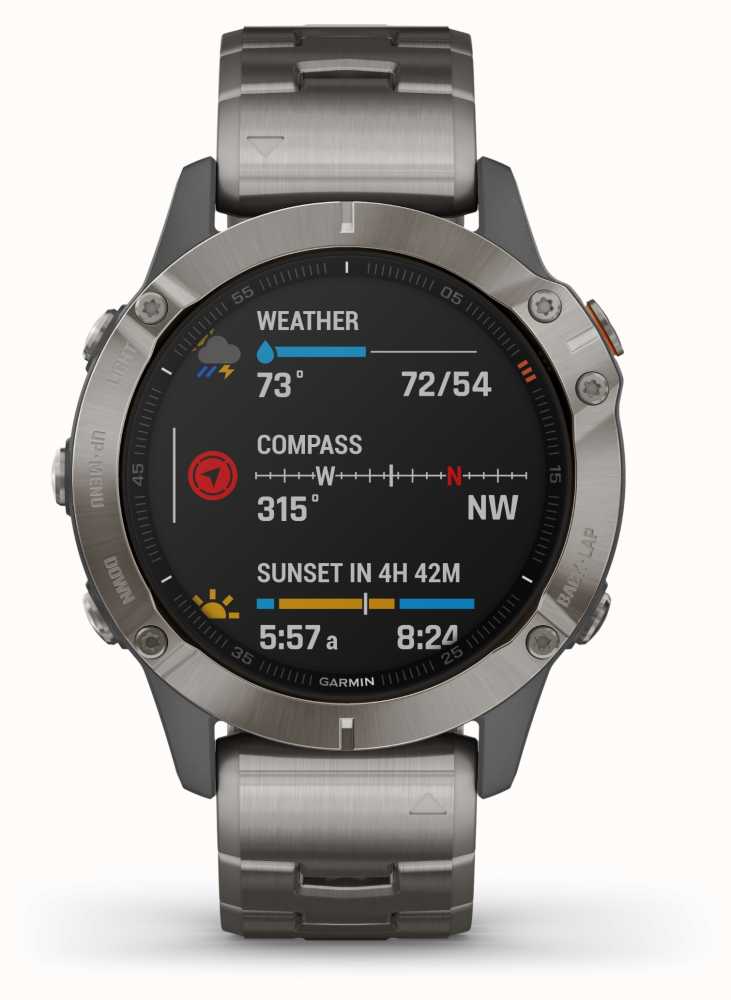 Garmin Fenix Pro Sapphire Grigio Titanio Cinturino In Titanio E