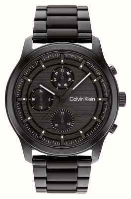 Calvin Klein maschile | quadrante cronografo nero | bracciale in acciaio inossidabile nero 25200209