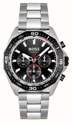 BOSS Energia maschile | quadrante cronografo nero | bracciale in acciaio inossidabile 1513971