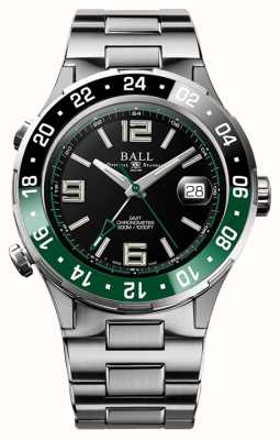 Ball Watch Company Roadmaster pilot gmt edizione limitata verde/nero lunetta nera DG3038A-S3C-BK