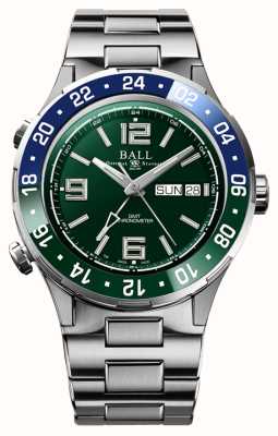 Ball Watch Company Quadrante verde con castone blu/verde Roadmaster marine gmt DG3030B-S9CJ-GR