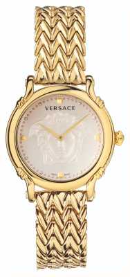 Versace Spilla da balia | quadrante avorio | bracciale in acciaio pvd oro VEPN00520