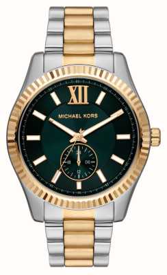 Michael Kors Lexington | quadrante verde | bracciale in acciaio inossidabile bicolore MK9063