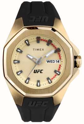 Timex x UFC Quadrante oro professionale / silicone nero TW2V57100