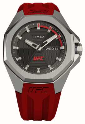 Timex x UFC Quadrante nero professionale / cinturino in silicone rosso TW2V57500