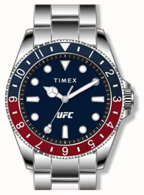 Timex x UFC Debutto blu e lunetta rossa / acciaio inossidabile TW2V56600