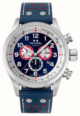 TW Steel Red Bull ampol racing maschile | quadrante cronografo blu | cinturino in pelle blu SVS310