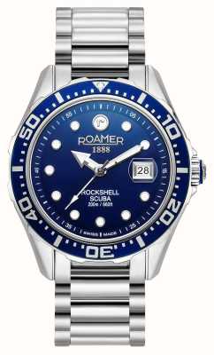Roamer Immersioni Rockshell | quadrante blu | bracciale in acciaio inossidabile 220858 41 45 50