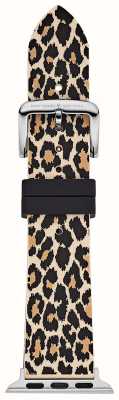 Kate Spade Cinturino per Apple Watch (38/40/41 mm) in silicone leopardato KSS0022
