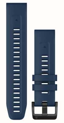 Garmin Solo cinturino per orologio Quickfit® 22 - blu capitano con hardware in acciaio inossidabile nero 010-13111-31