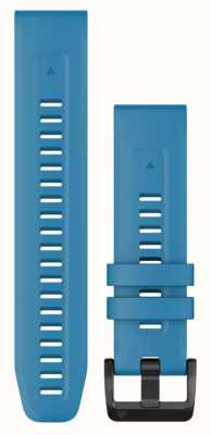Garmin Solo cinturino per orologio Quickfit® 22 - blu cirro con hardware in acciaio inossidabile nero 010-13111-30