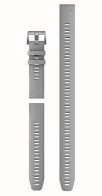Garmin Solo cinturino per orologio Quickfit® 22 - silicone grigio polvere (set da immersione in 3 pezzi) 010-13113-03