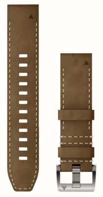 Garmin Solo cinturino per orologio Quickfit® 22 marq - cinturino ibrido in pelle/fkm, tundra/nero 010-13225-07