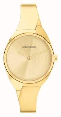 Calvin Klein femminile | quadrante oro | bracciale mezzo bangle in oro 25200235