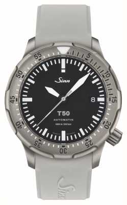Sinn Orologio subacqueo T50 in titanio (lunetta di sicurezza imperdibile) in silicone grigio 1052.010