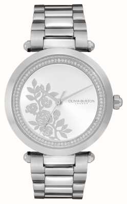 Olivia Burton Firma | quadrante floreale argento | bracciale in acciaio inossidabile 24000042