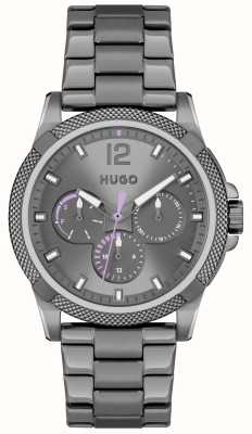HUGO #impress quarzo (38mm) quadrante grigio / acciaio inossidabile pvd grigio 1540135