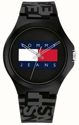 Tommy Jeans Uomo | quadrante logo bandiera nera | cinturino in silicone nero 1792043