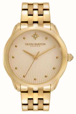 Olivia Burton Classici senza tempo luce stellare celeste | quadrante beige | bracciale in acciaio inossidabile color oro 24000048