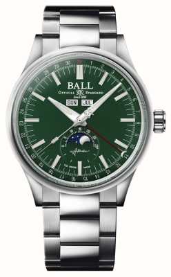 Ball Watch Company Ingegnere ii calendario lunare | 40 mm | edizione limitata | quadrante verde | bracciale in acciaio inossidabile NM3016C-S1J-GR