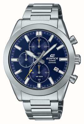 Casio Edifice (41mm) quadrante blu/bracciale in acciaio inossidabile EFB-710D-2AVUEF