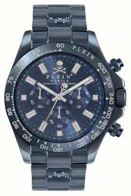 Philipp Plein Nobile $treet couture crono quadrante blu / acciaio pvd blu PWCAA0521