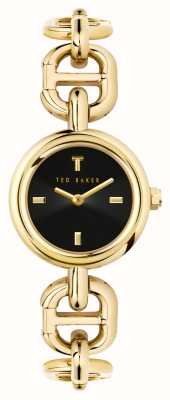 Ted Baker Bracciale da donna in acciaio inossidabile color oro con quadrante nero margiot BKPMAF201