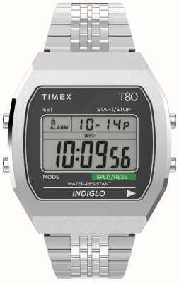 Timex Bracciale in acciaio inossidabile con display digitale T80 TW2V74200