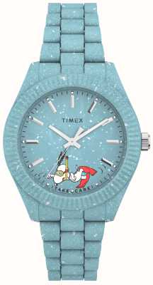Timex Orologio da donna waterbury ocean x peanuts snoopy quadrante blu / bracciale #tide blu TW2V53200