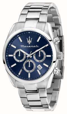 Maserati Attrazione da uomo (43 mm) quadrante blu / bracciale in acciaio inossidabile R8853151005