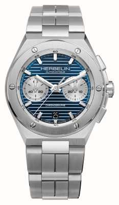 Herbelin Cap camarat cronografo automatico (42mm) quadrante blu / acciaio inossidabile 245B25