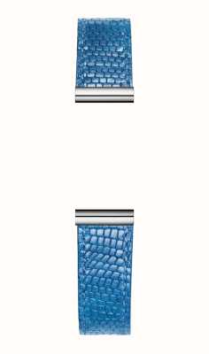 Herbelin Cinturino per orologio intercambiabile Antarès - pelle vipera blu testurizzata / acciaio inossidabile - solo cinturino BRAC17048A116