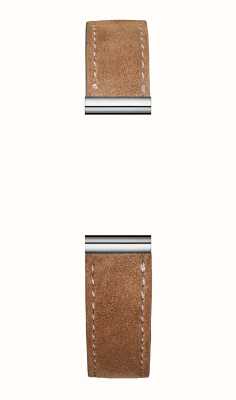 Herbelin Cinturino per orologio intercambiabile Antarès - pelle scamosciata marrone / acciaio inossidabile - solo cinturino BRAC17048A117