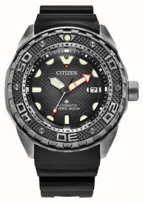 Citizen Super titanio automatico promaster diver (46mm) quadrante nero / cinturino in poliuretano nero NB6004-08E