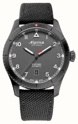 Alpina Startimer pilota automatico (41mm) quadrante grigio/caucciù grigio AL-525G4TS26