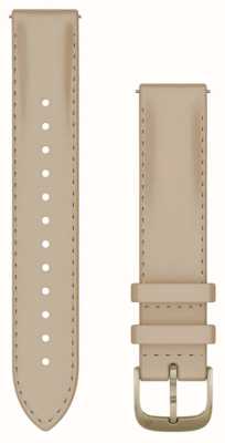 Garmin Cinturino a sgancio rapido (18 mm) in pelle sabbia chiara / hardware oro crema - solo cinturino 010-12932-60