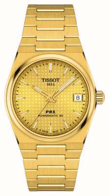 Tissot Prx powermatic 80 (35mm) quadrante oro / acciaio pvd oro T1372073302100