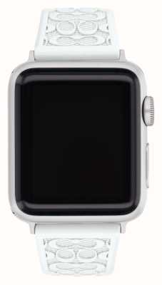 Coach Cinturino per Apple Watch (38 mm/40 mm/41 mm) in silicone bianco 14700210