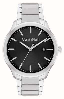 Calvin Klein Definisci quadrante nero da uomo (43 mm) / bracciale in acciaio inossidabile 25200348