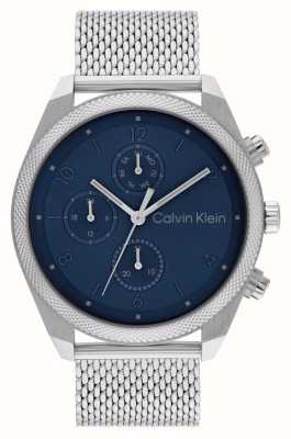 Calvin Klein Impact da uomo (44mm) quadrante blu/bracciale maglia acciaio 25200360