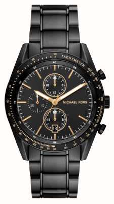 Michael Kors Quadrante cronografo nero Accelerator (42 mm) / bracciale in acciaio inossidabile nero MK9113