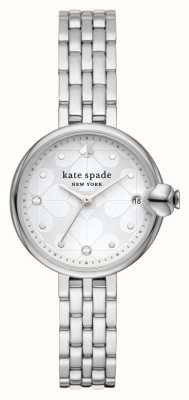 Kate Spade Chelsea Park (32 mm) quadrante bianco/bracciale in acciaio inossidabile KSW1760