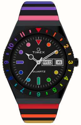Orologio con cinturino di espansione in acciaio inossidabile Q Timex Rainbow da 36 mm TW2V65900