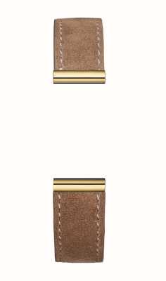 Herbelin Cinturino per orologio intercambiabile Antarès - pelle scamosciata marrone / acciaio pvd oro - solo cinturino BRAC17048P117