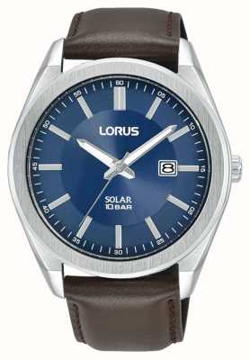 Lorus Quadrante sunray blu sportivo da 100 m (42,5 mm) / pelle marrone RX357AX9