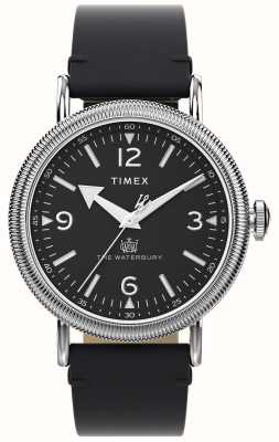 Timex Quadrante nero Waterbury (40 mm) da uomo/cinturino in pelle nera TW2W20200