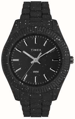 Timex Quadrante nero legacy ocean (42 mm) da uomo / cinturino nero in materiale #tide ocean TW2V77000