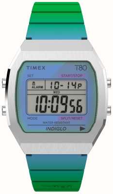 Timex 80 (36mm) quadrante digitale / cinturino in resina verde TW2V74500
