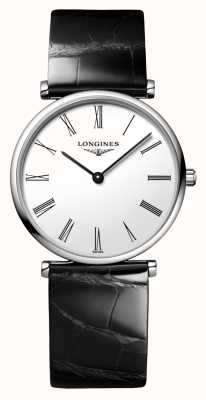LONGINES La grande classique de longines (29 mm) quadrante bianco/pelle nera L45124112