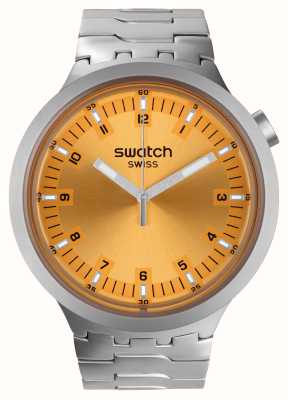 Swatch Quadrante ambrato con grande, audace ironia e lucentezza ambrata (47 mm) / acciaio inossidabile SB07S103G